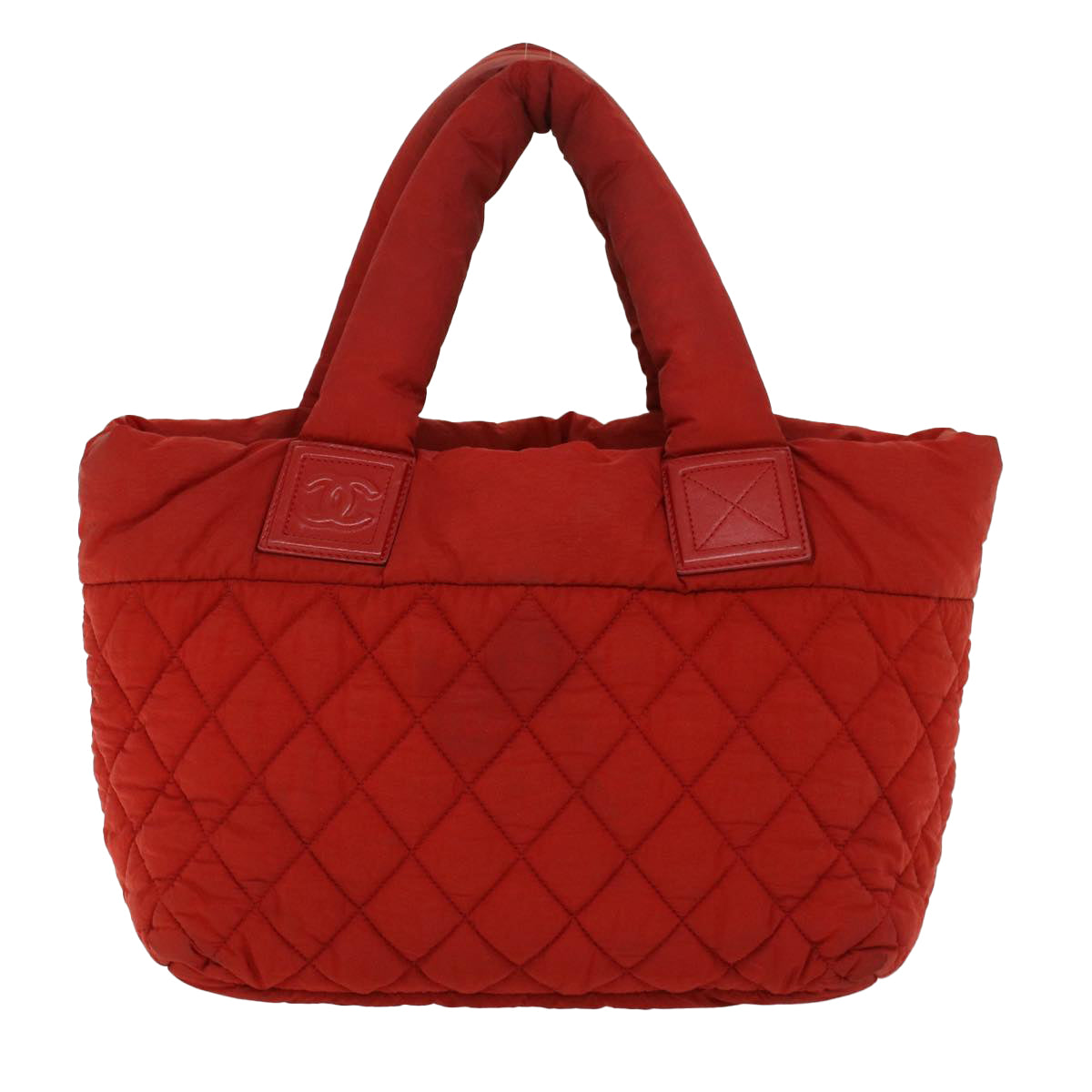 CHANEL Cocoko Koon PM Hand Bag Nylon Red CC Auth bs6489