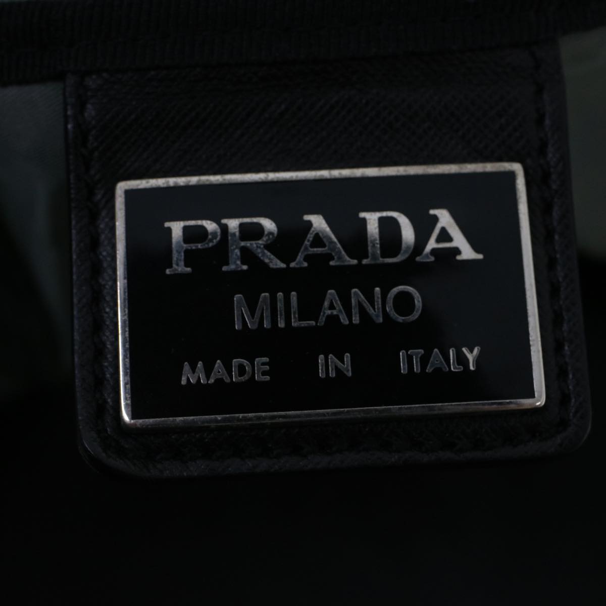 PRADA Boston Bag Nylon Gray Auth bs6561