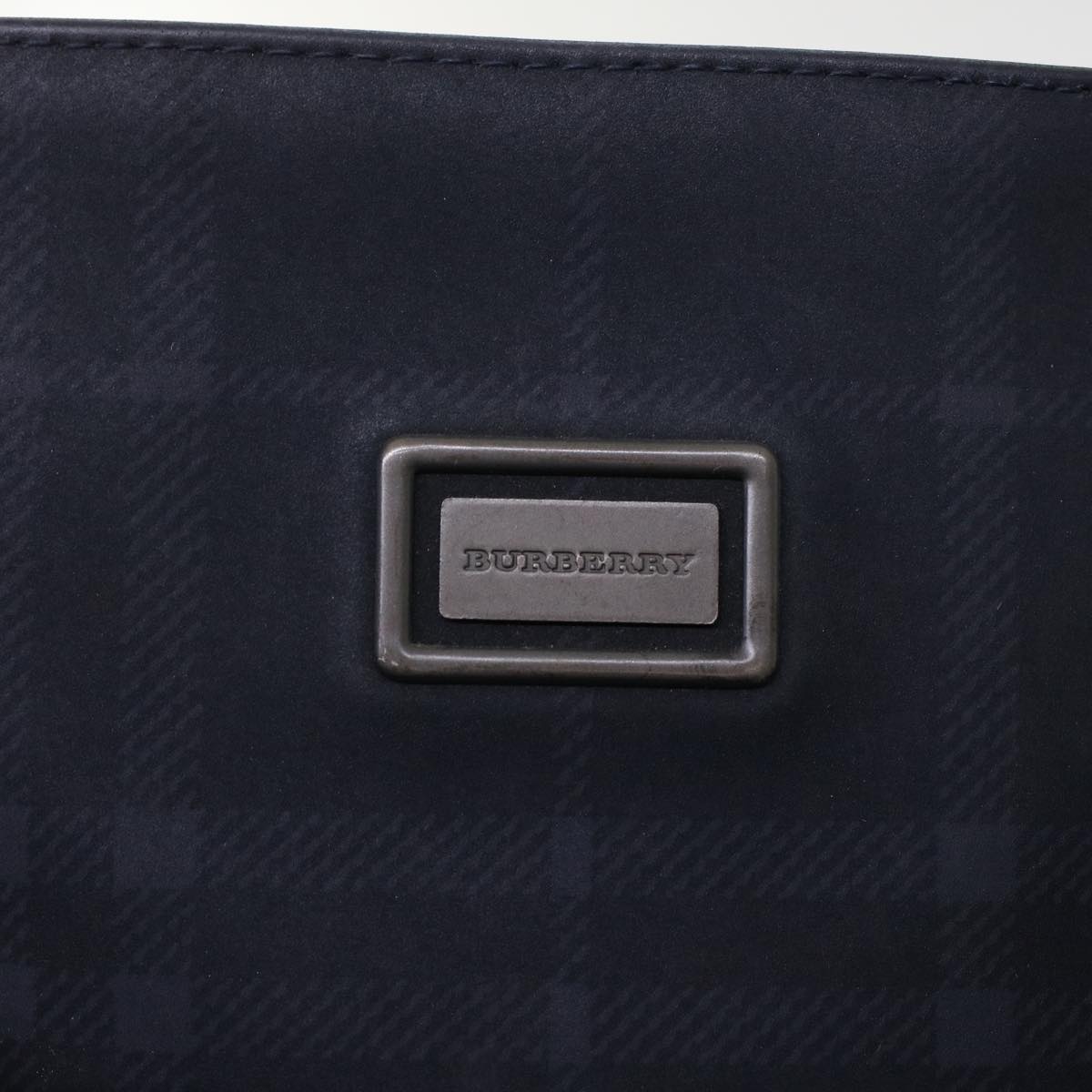 BURBERRY Nova Check Shoulder Bag Nylon Leather Black Auth bs6954