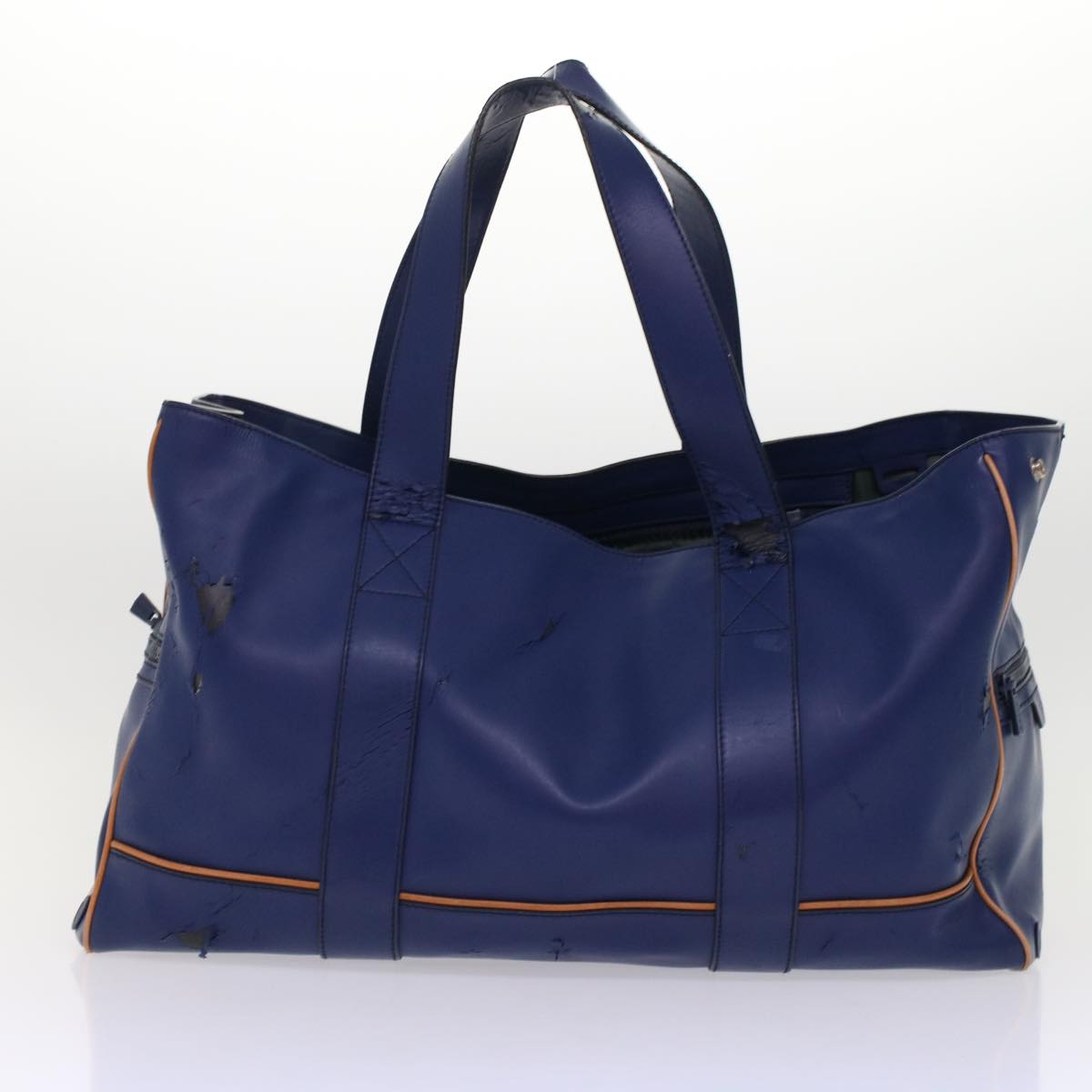 BALLY Boston Bag Shoulder Bag Leather Suede 3Set Blue Navy black Auth bs6964