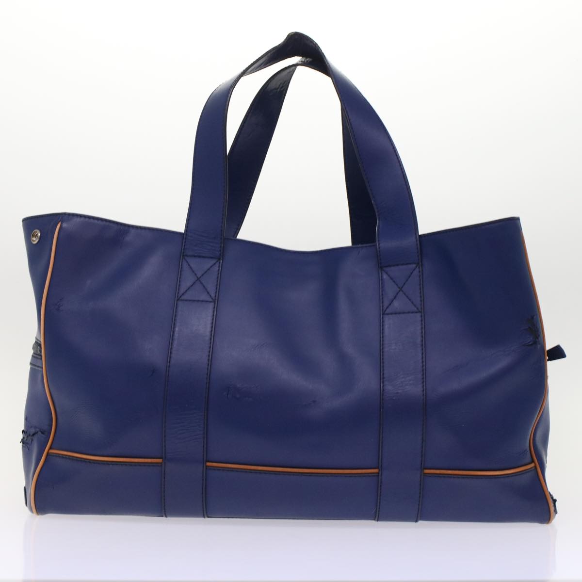 BALLY Boston Bag Shoulder Bag Leather Suede 3Set Blue Navy black Auth bs6964