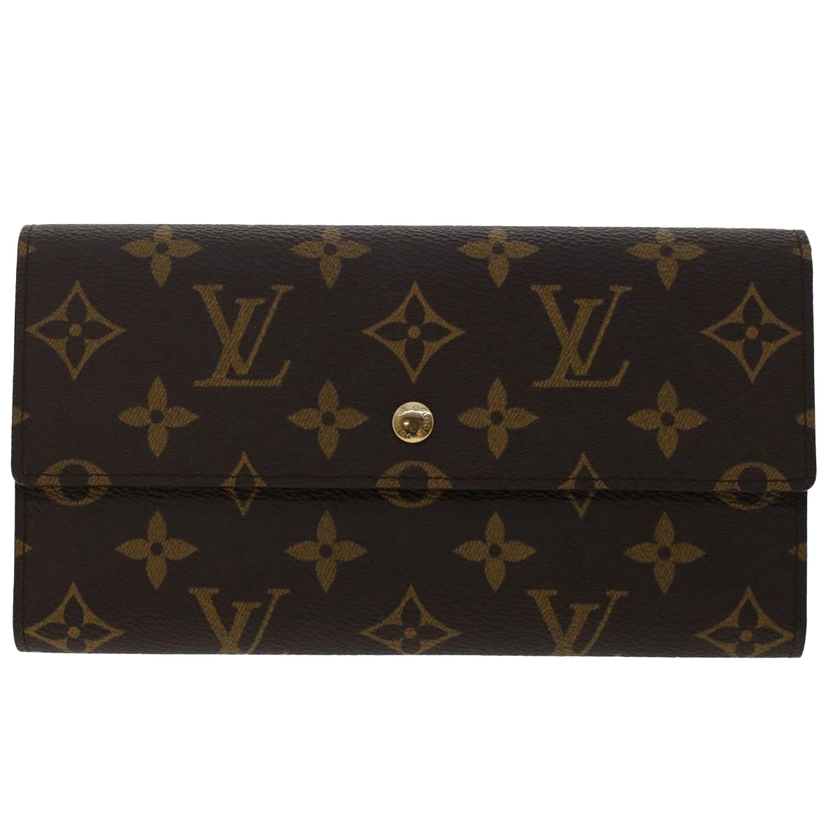 LOUIS VUITTON Monogram Portefeuille International Long Wallet M61217 Auth bs7199