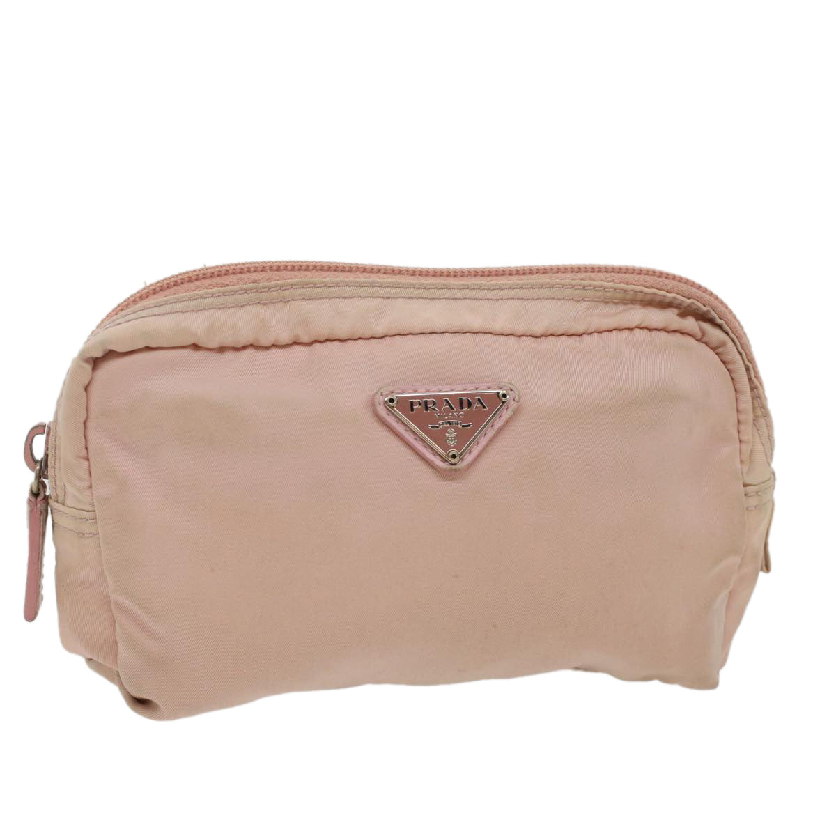 PRADA Pouch Nylon Pink Auth bs7418