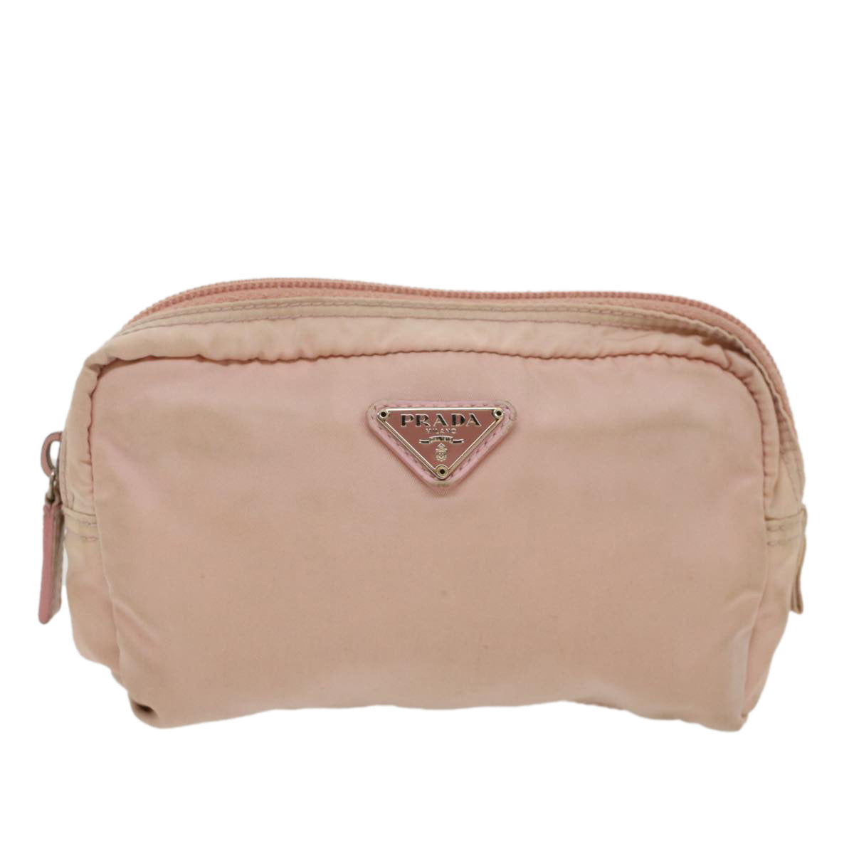 PRADA Pouch Nylon Pink Auth bs7418