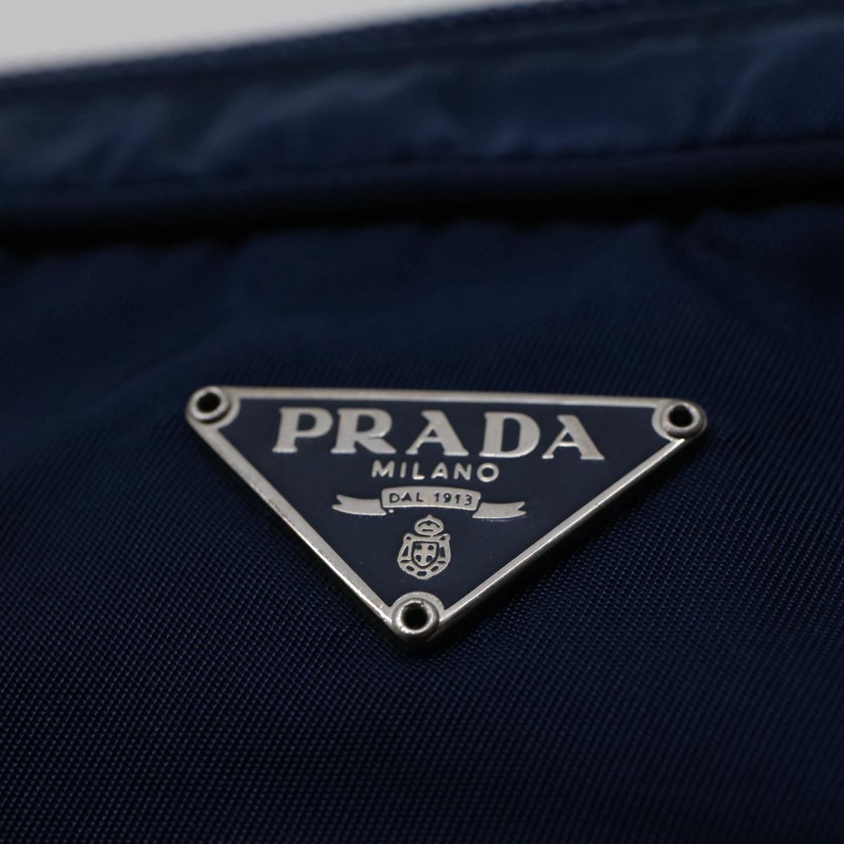 PRADA Pouch Nylon Navy Auth bs7419