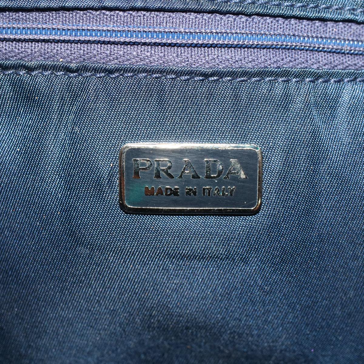 PRADA Pouch Nylon Navy Auth bs7419