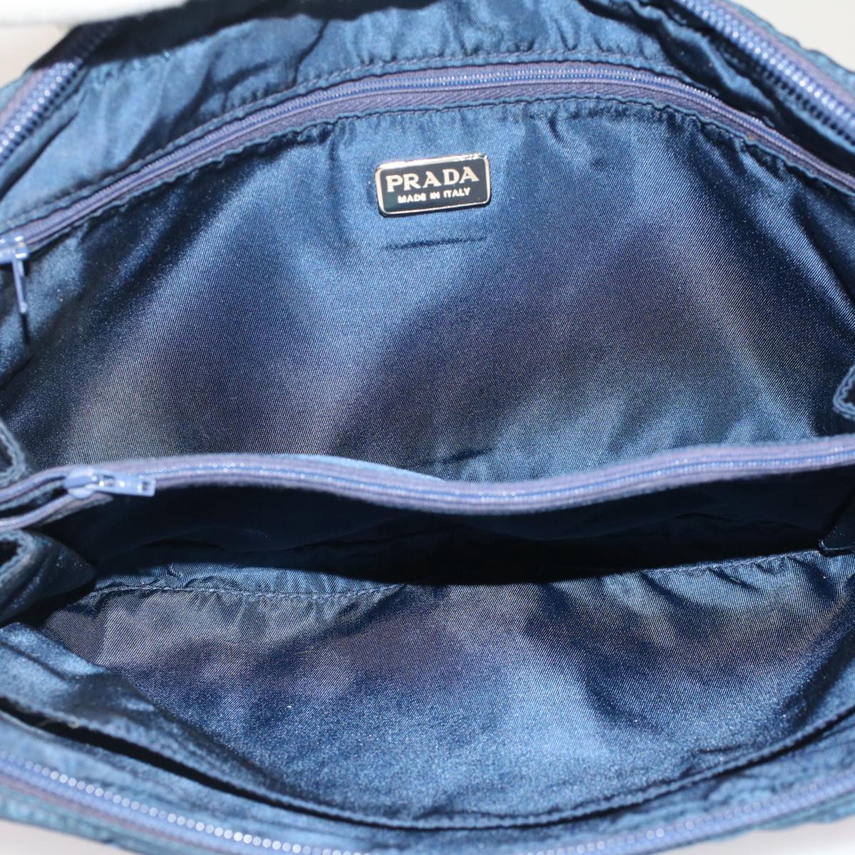 PRADA Pouch Nylon Navy Auth bs7419