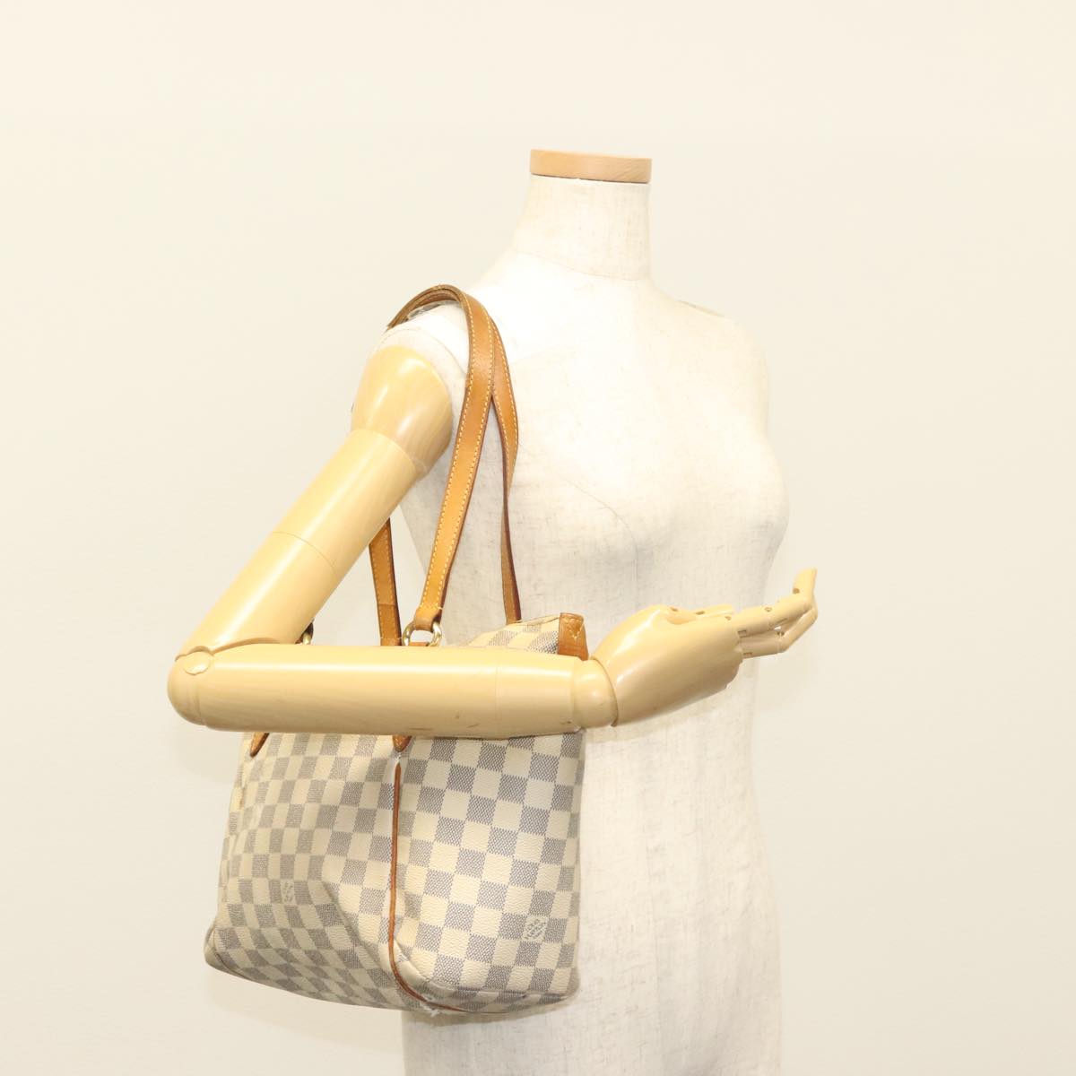 LOUIS VUITTON Damier Azur Totally PM Tote Bag N41280 LV Auth bs7431