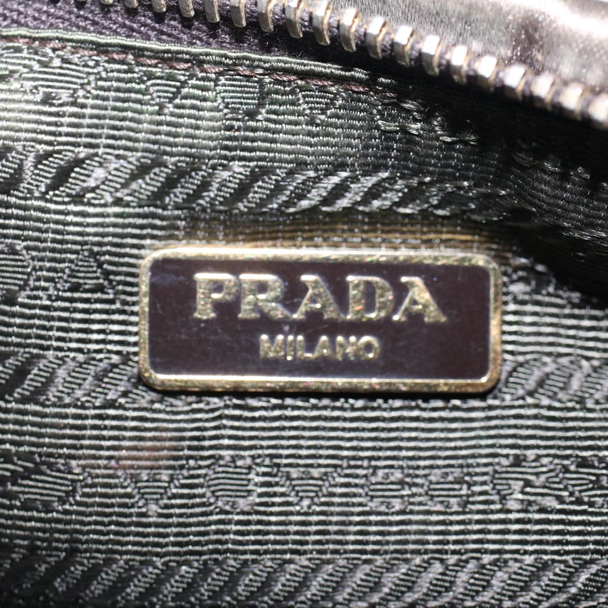 PRADA Pouch Velor Brown Auth bs7448