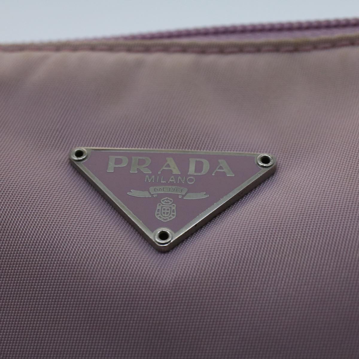 PRADA Accessory Pouch Nylon Pink Auth bs7481