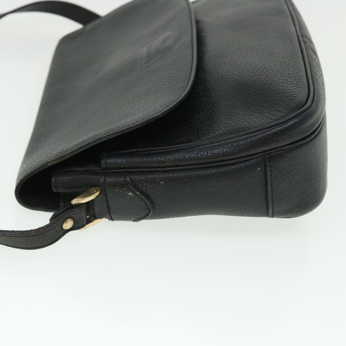 Burberrys Shoulder Bag Leather Black Auth bs7547