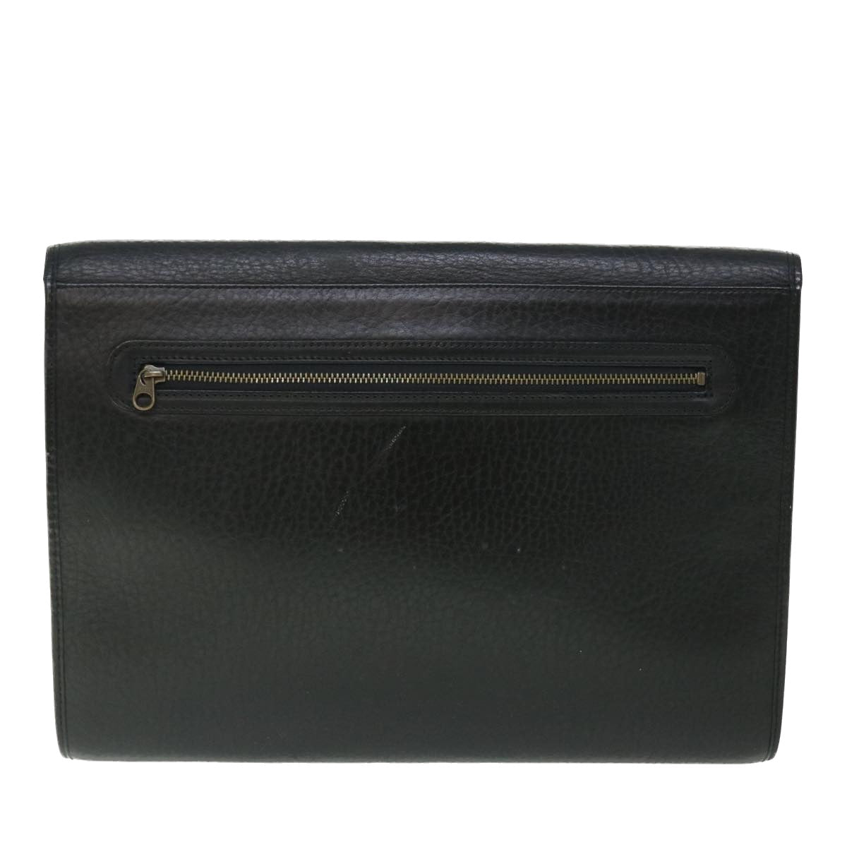 Burberrys Briefcase Leather Black Auth bs7548