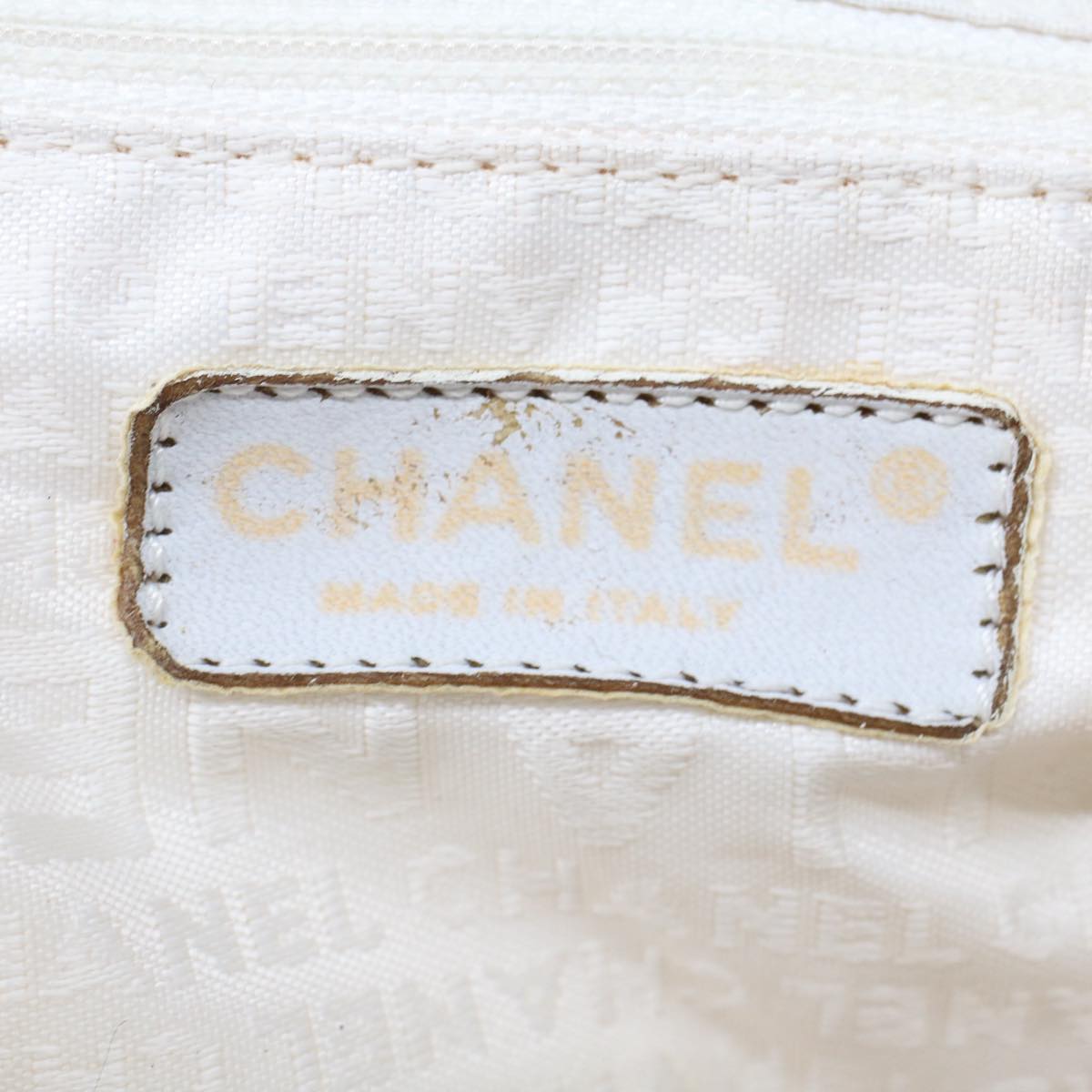 CHANEL Hand Bag Canvas Pink White CC Auth bs7580