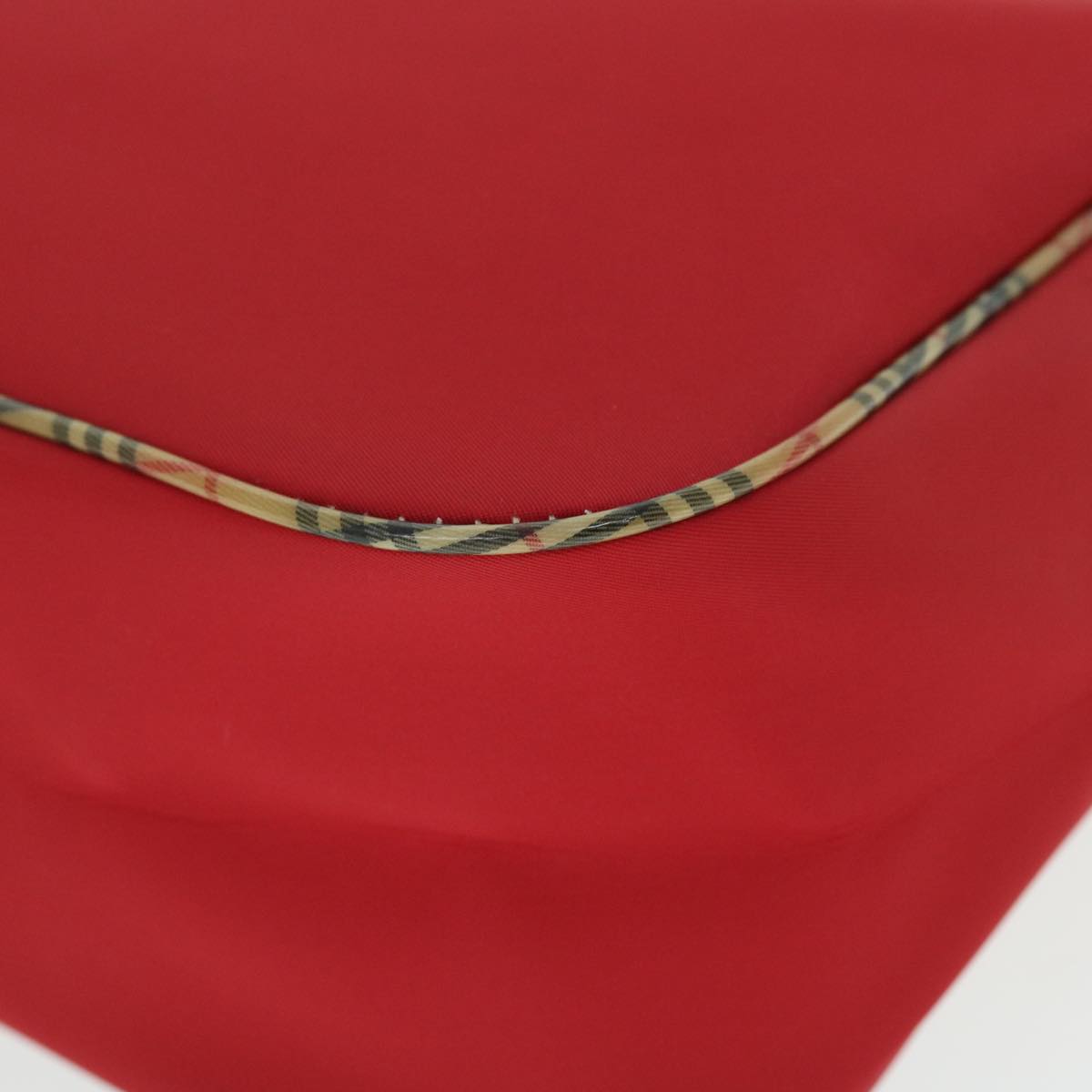 BURBERRY Hand Bag Nylon Red Auth bs7648