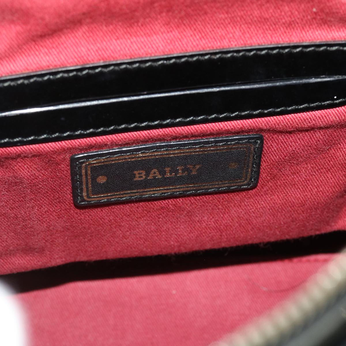 BALLY Boston Bag Canvas 2way Black Auth bs7656