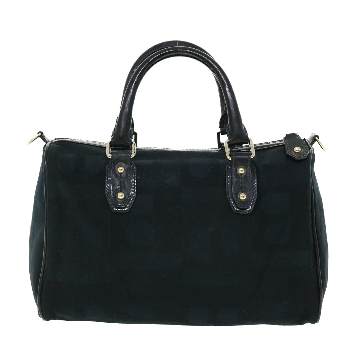 BALLY Boston Bag Canvas 2way Black Auth bs7656