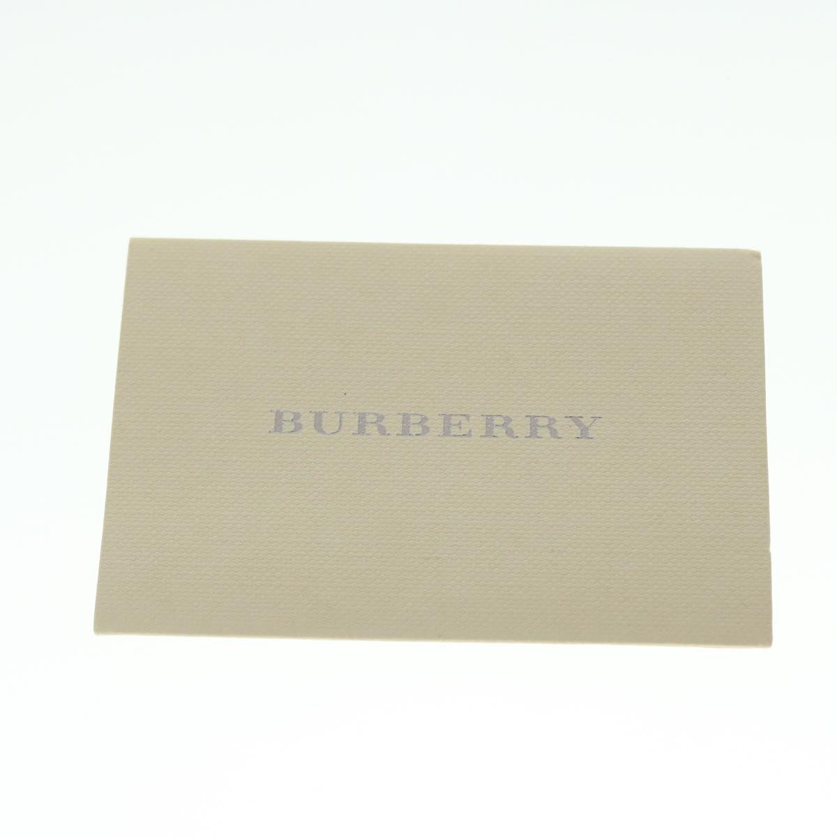 BURBERRY Nova Check Pouch PVC Leather Beige Auth bs7701