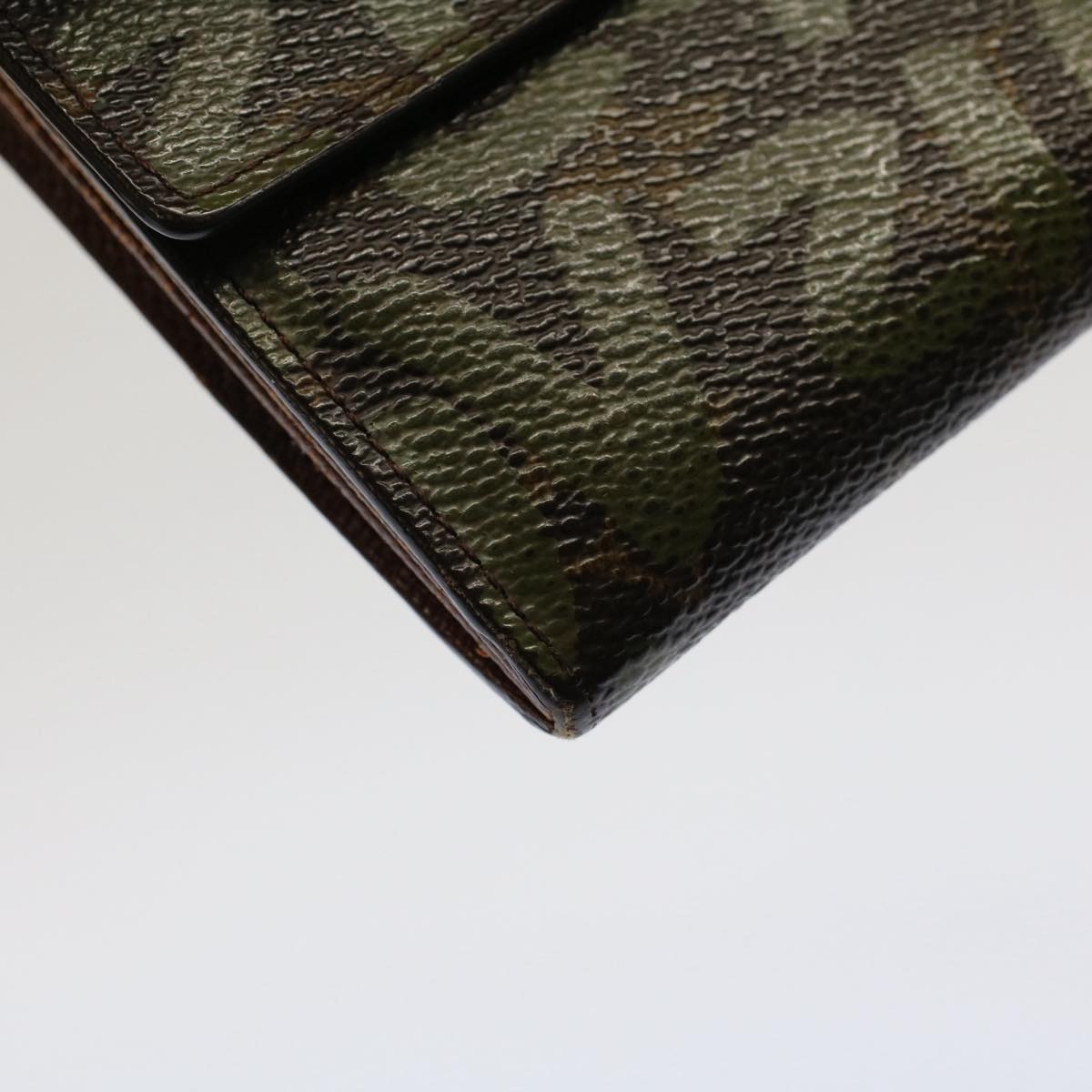 LOUIS VUITTON Monogram Graffiti Porte Monnaie Credit Khaki M92188 LV Auth bs7765