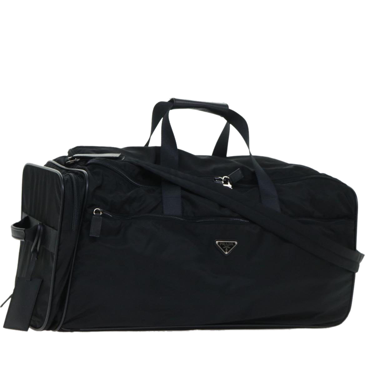 PRADA Suitcase Nylon 2way Black Auth bs7820