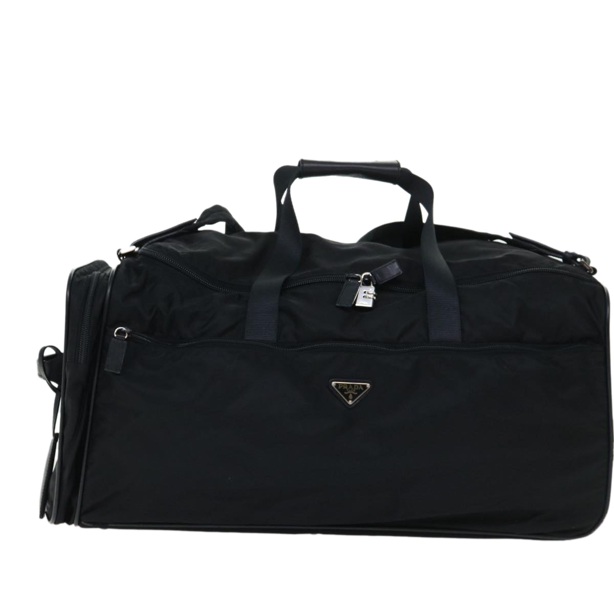 PRADA Suitcase Nylon 2way Black Auth bs7820