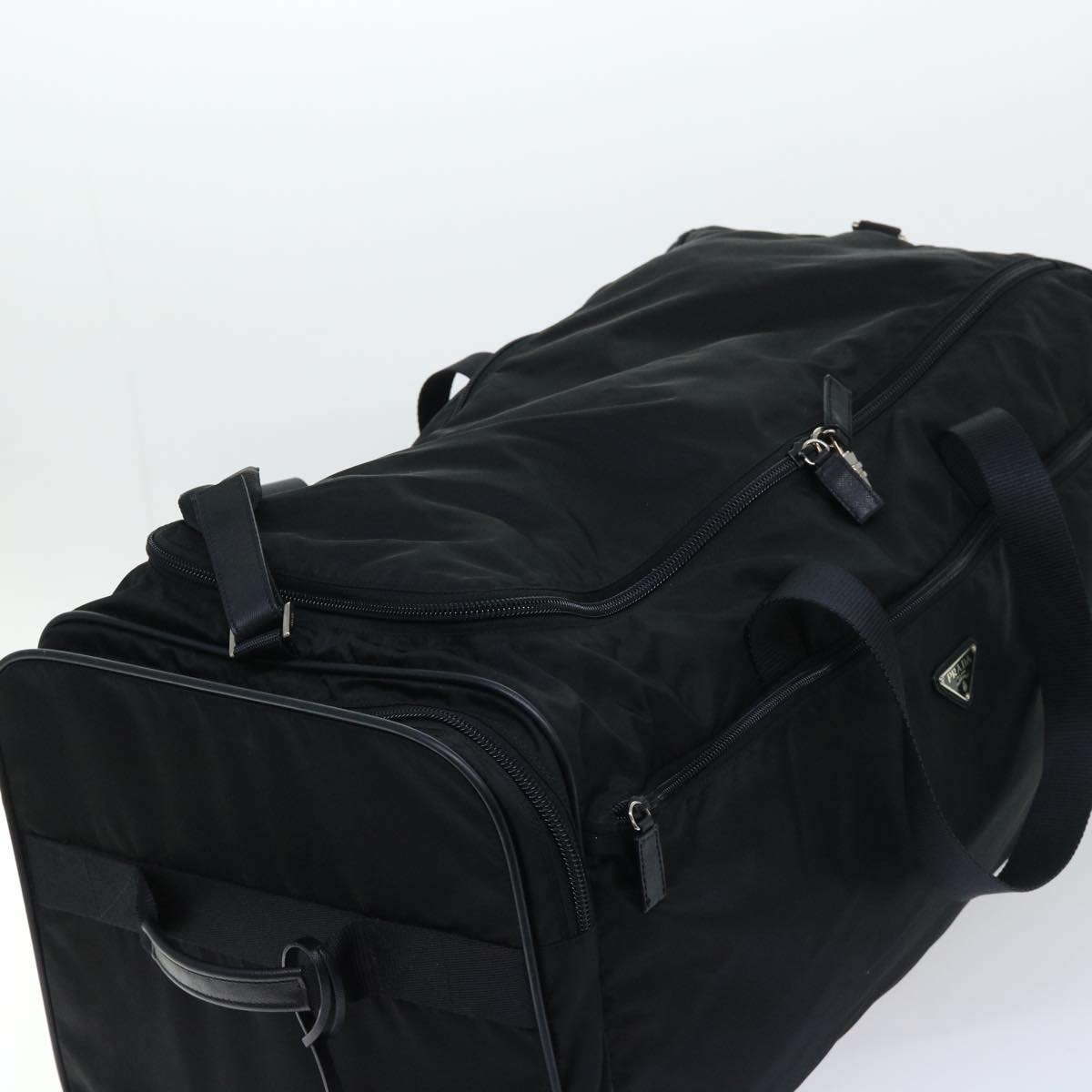 PRADA Suitcase Nylon 2way Black Auth bs7820