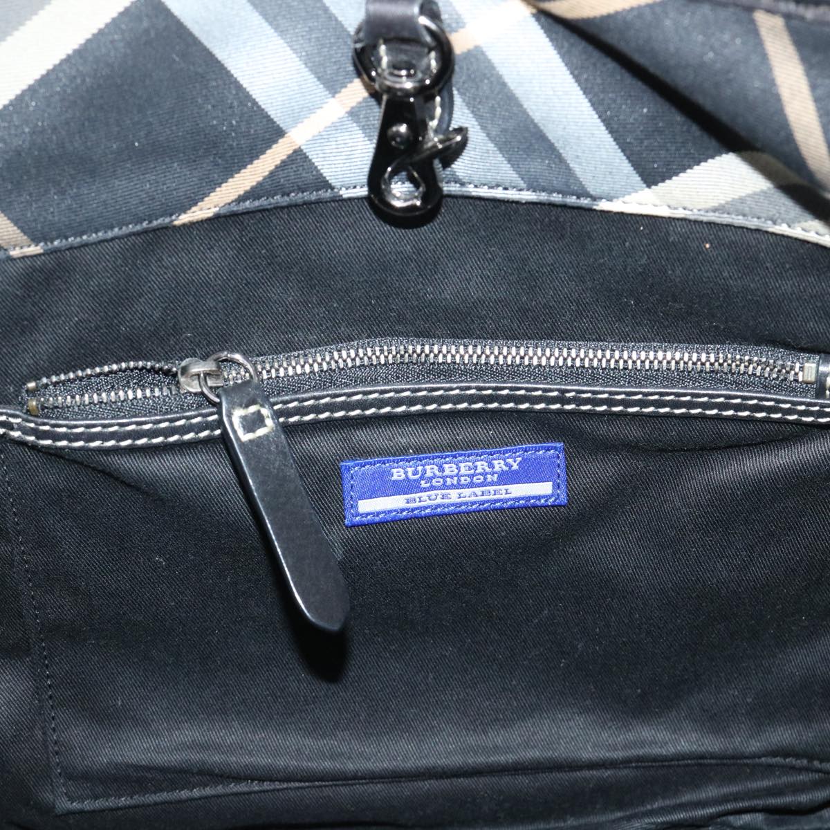 BURBERRY Blue Label Shoulder Bag Nylon Black Auth bs7873