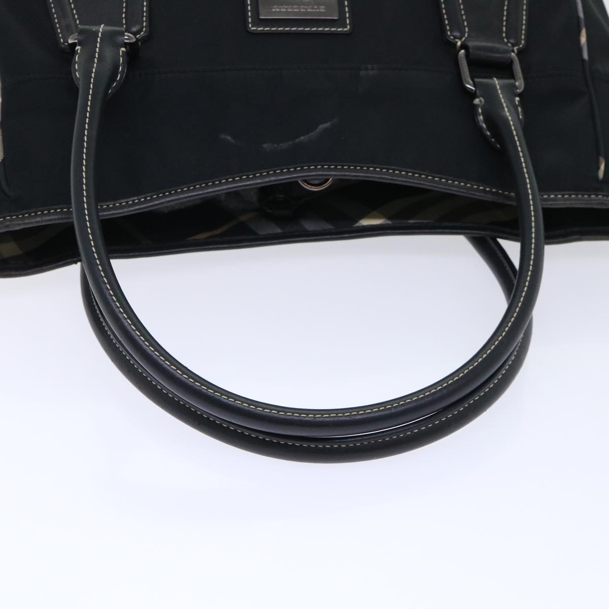 BURBERRY Blue Label Shoulder Bag Nylon Black Auth bs7873