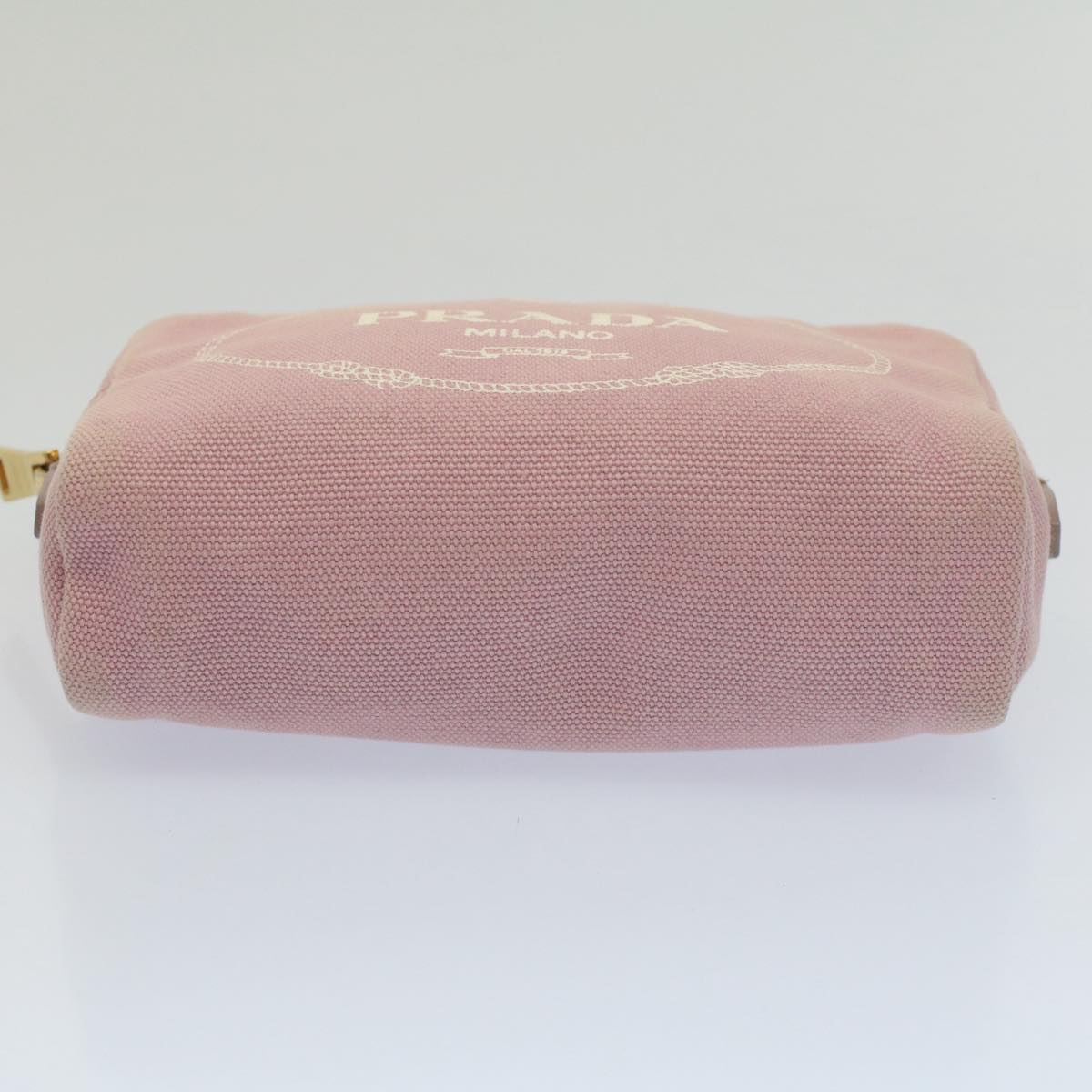 PRADA Pouch Canvas Pink Auth bs7928