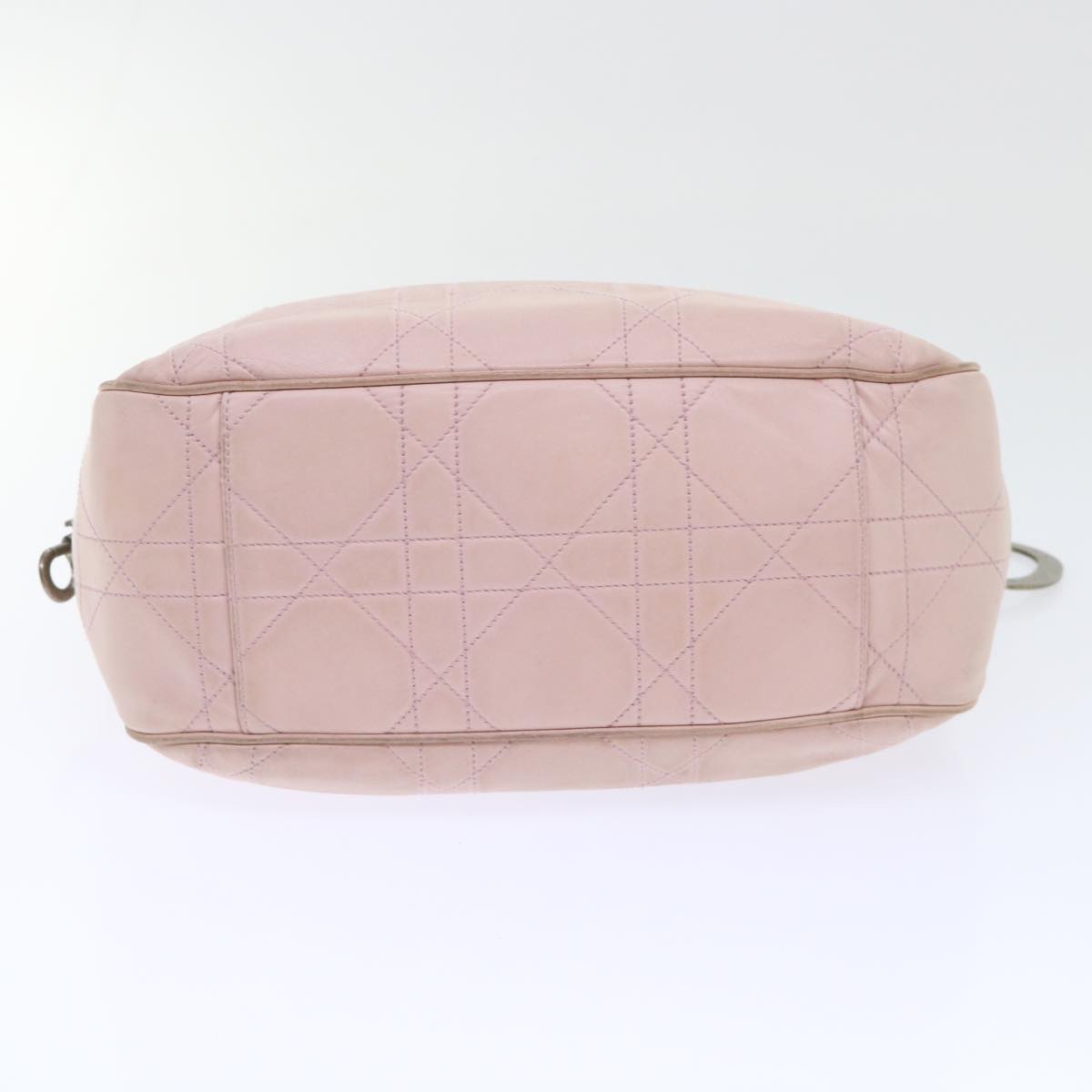 Christian Dior Canage Shoulder Bag Leather Pink Auth bs7962