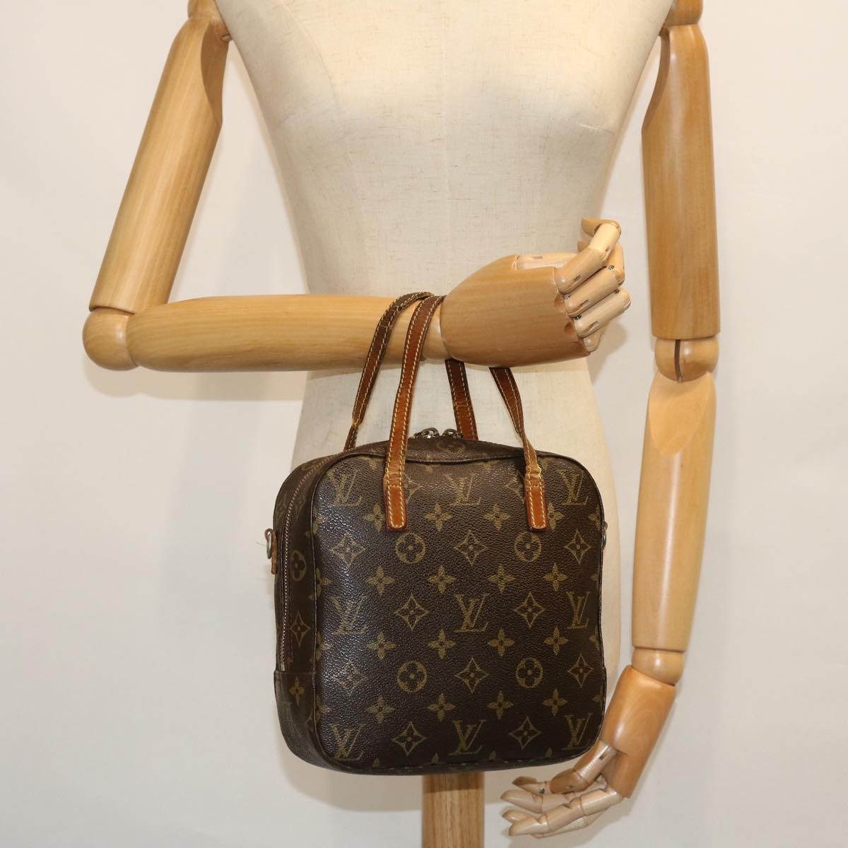 LOUIS VUITTON Monogram Spontini Hand Bag 2way M47500 LV Auth bs8032