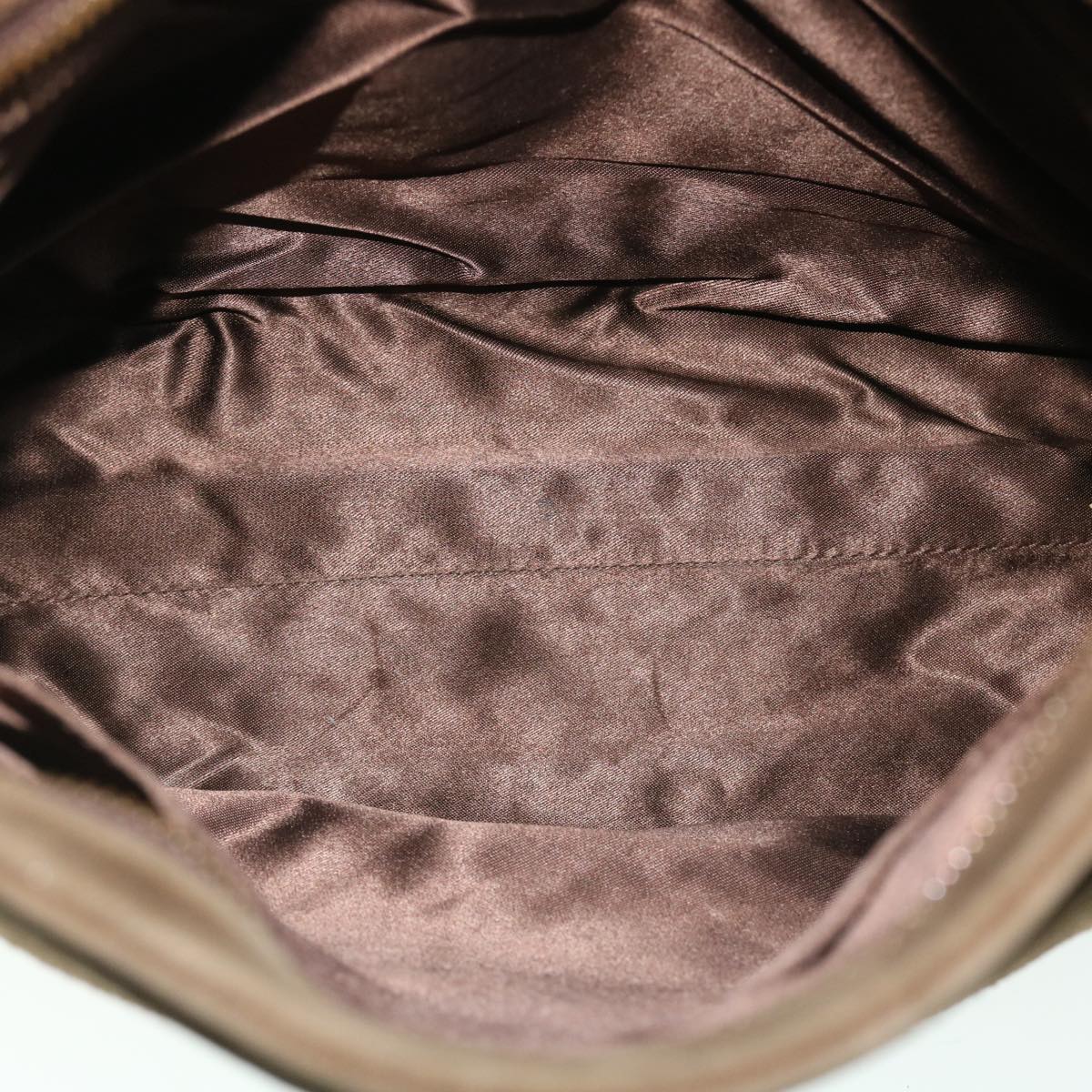 CHANEL Tote Bag Suede Brown CC Auth bs8053