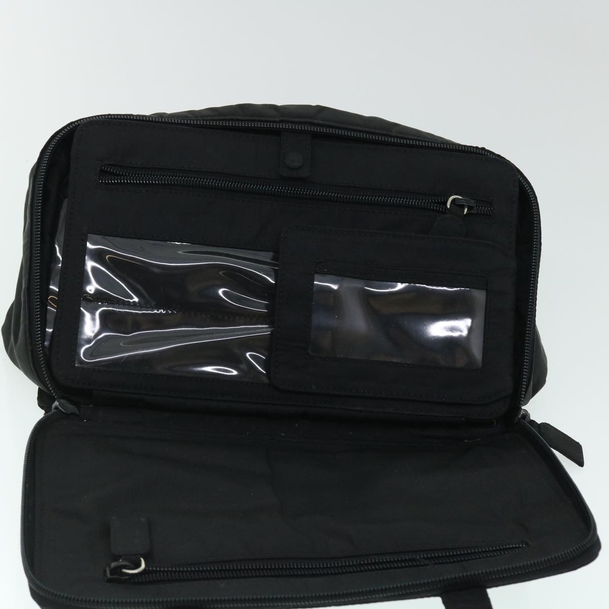 PRADA Hand Bag Nylon Black Auth bs8054