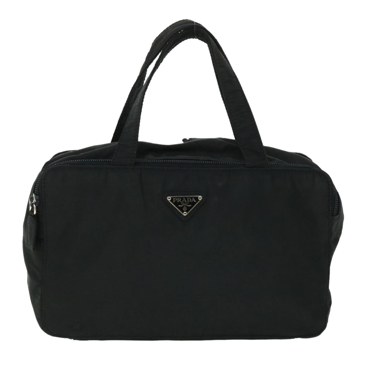 PRADA Hand Bag Nylon Black Auth bs8054