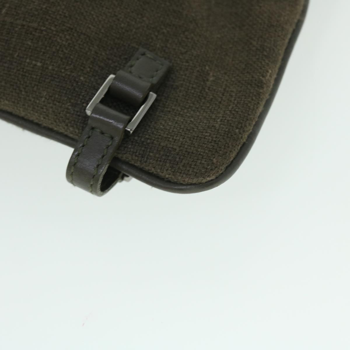 GUCCI Clutch Bag Canvas Gray Auth bs8085