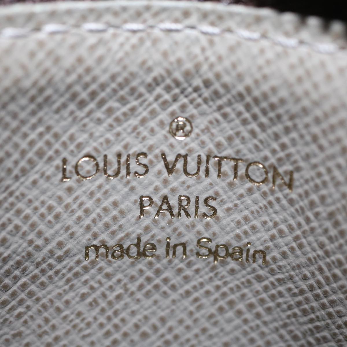 LOUIS VUITTON Damier Ebene Pochette Cles Coin Purse N63086 LV Auth bs8123