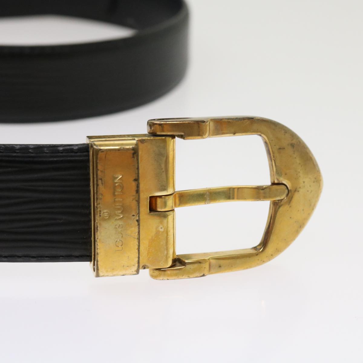 LOUIS VUITTON Monogram Multicolor Epi Belt 2Set White Black LV Auth bs8257