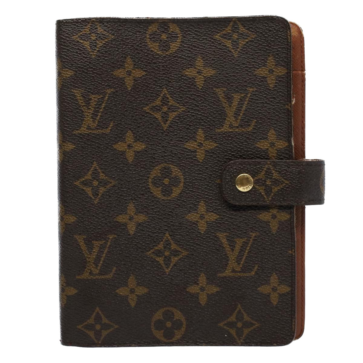 LOUIS VUITTON Monogram Agenda MM Day Planner Cover R20105 LV Auth bs8262