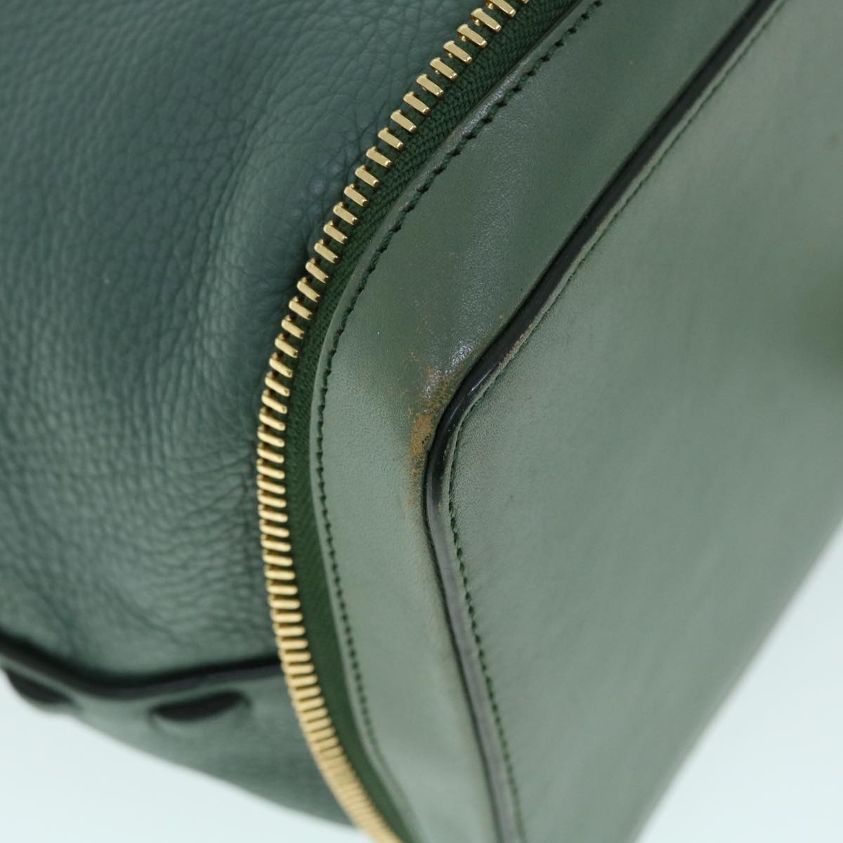 Chloe Tote Bag Leather Green Auth bs8301