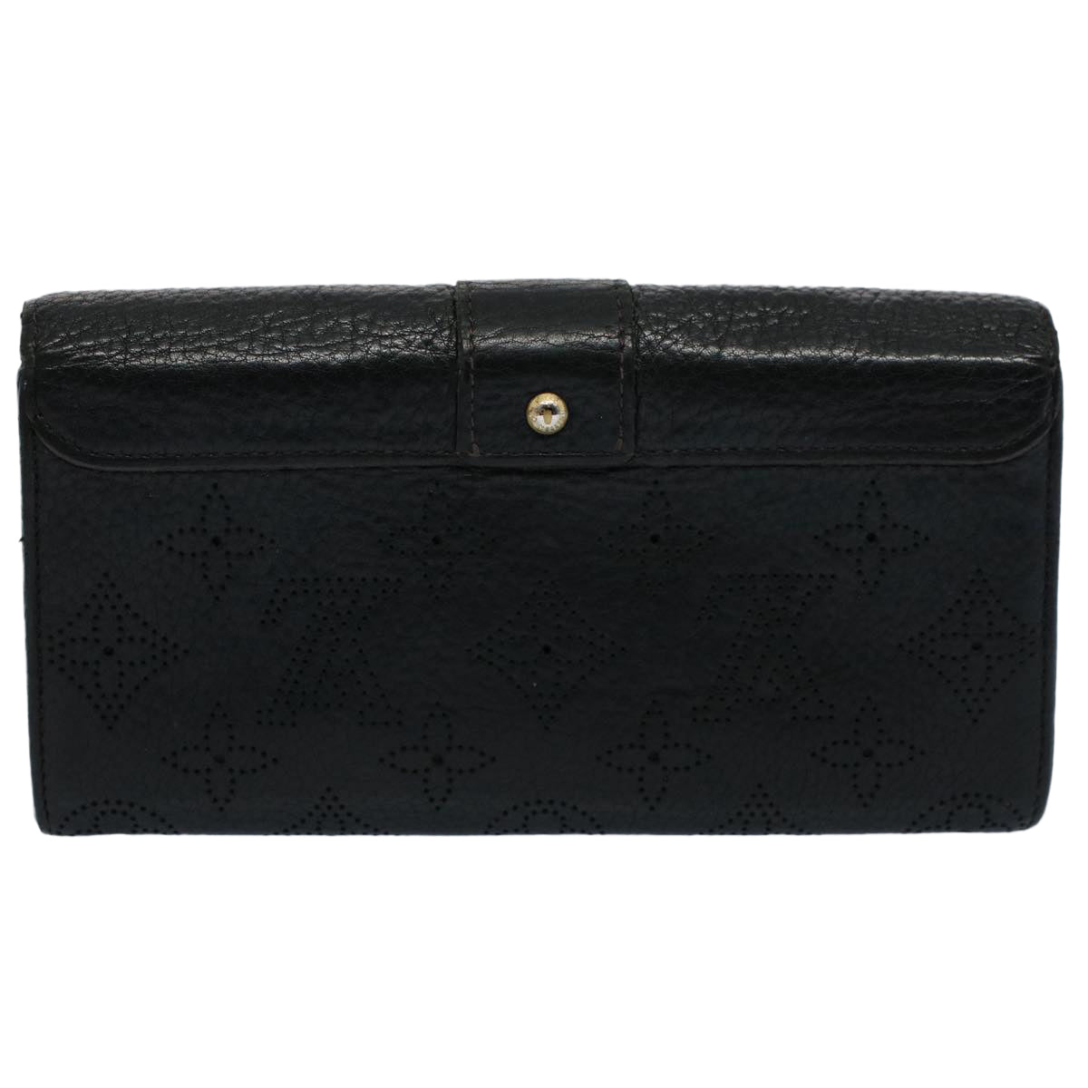 LOUIS VUITTON Mahina Portefeuille Amelia Long Wallet Black M95549 LV Auth bs8357