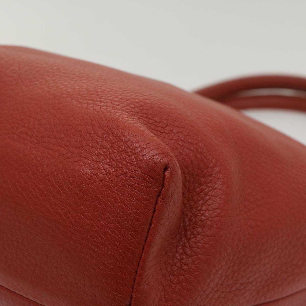 BOTTEGAVENETA INTRECCIATO Tote Bag Leather Red Auth bs8358