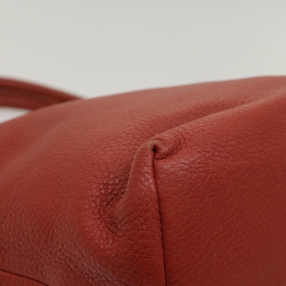 BOTTEGAVENETA INTRECCIATO Tote Bag Leather Red Auth bs8358