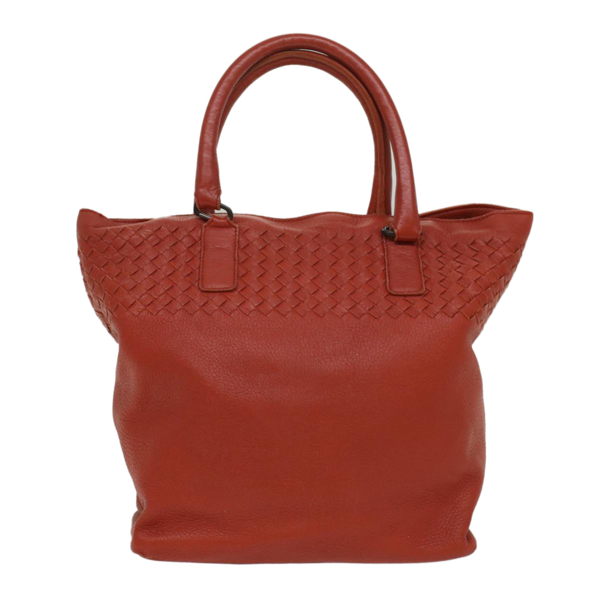 BOTTEGAVENETA INTRECCIATO Tote Bag Leather Red Auth bs8358