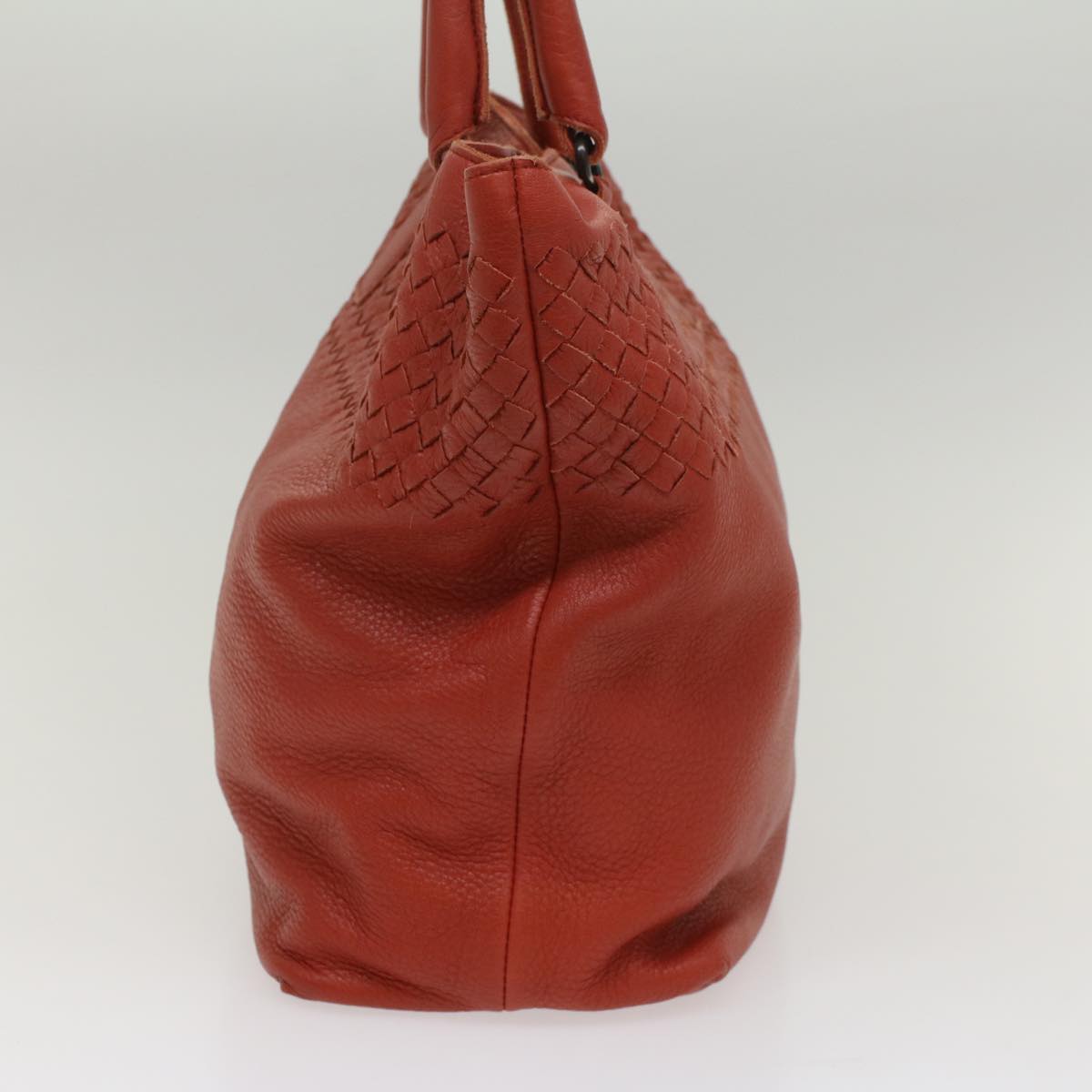 BOTTEGAVENETA INTRECCIATO Tote Bag Leather Red Auth bs8358