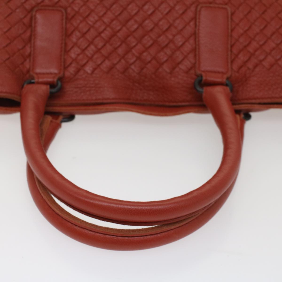 BOTTEGAVENETA INTRECCIATO Tote Bag Leather Red Auth bs8358