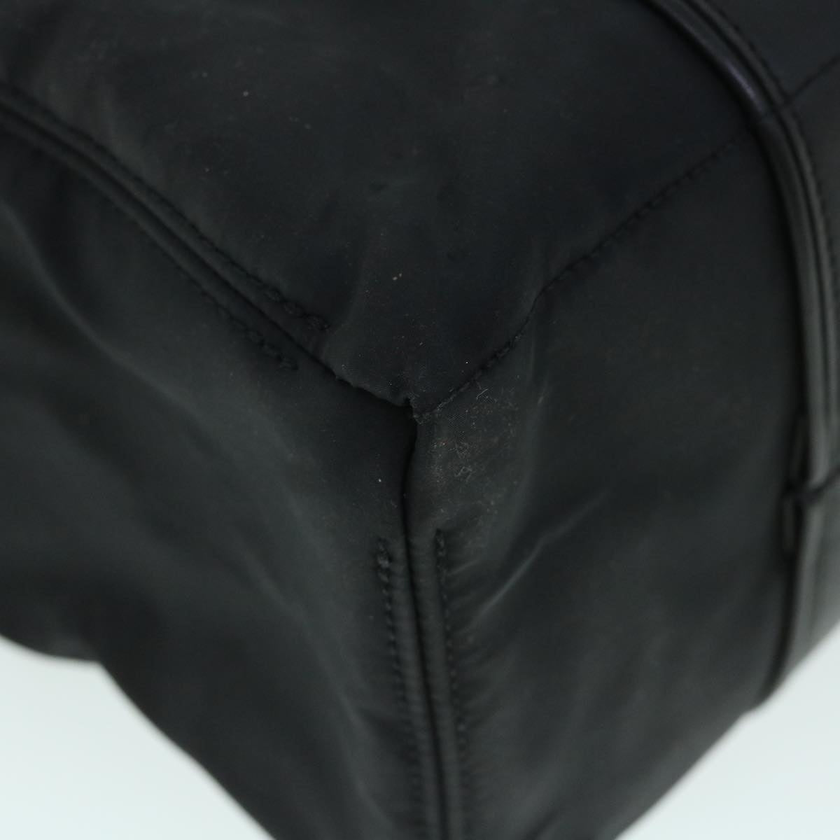 HERMES Acape Luco PM Hand Bag Nylon Black Auth bs8396