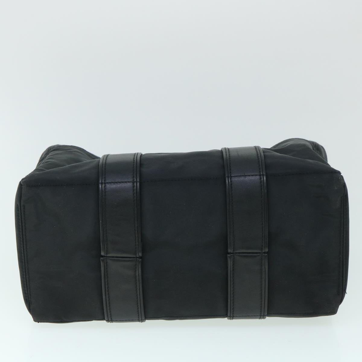 HERMES Acape Luco PM Hand Bag Nylon Black Auth bs8396