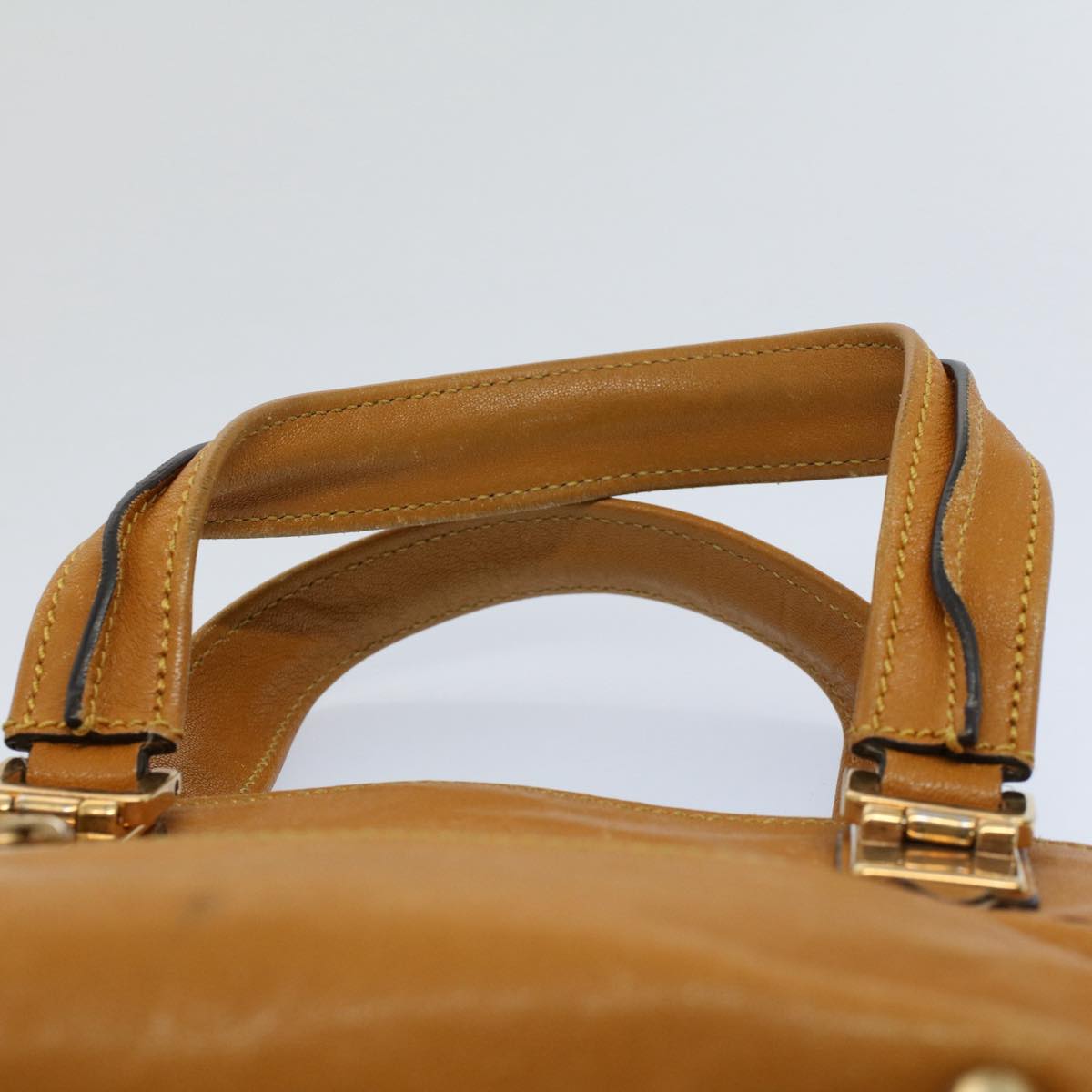 Chloe Hand Bag Leather Yellow Auth bs8447