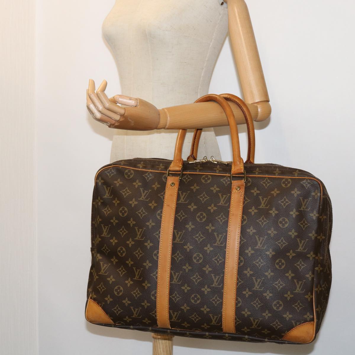 LOUIS VUITTON Monogram Sac 48 Earl Boston Bag M41383 LV Auth bs8458