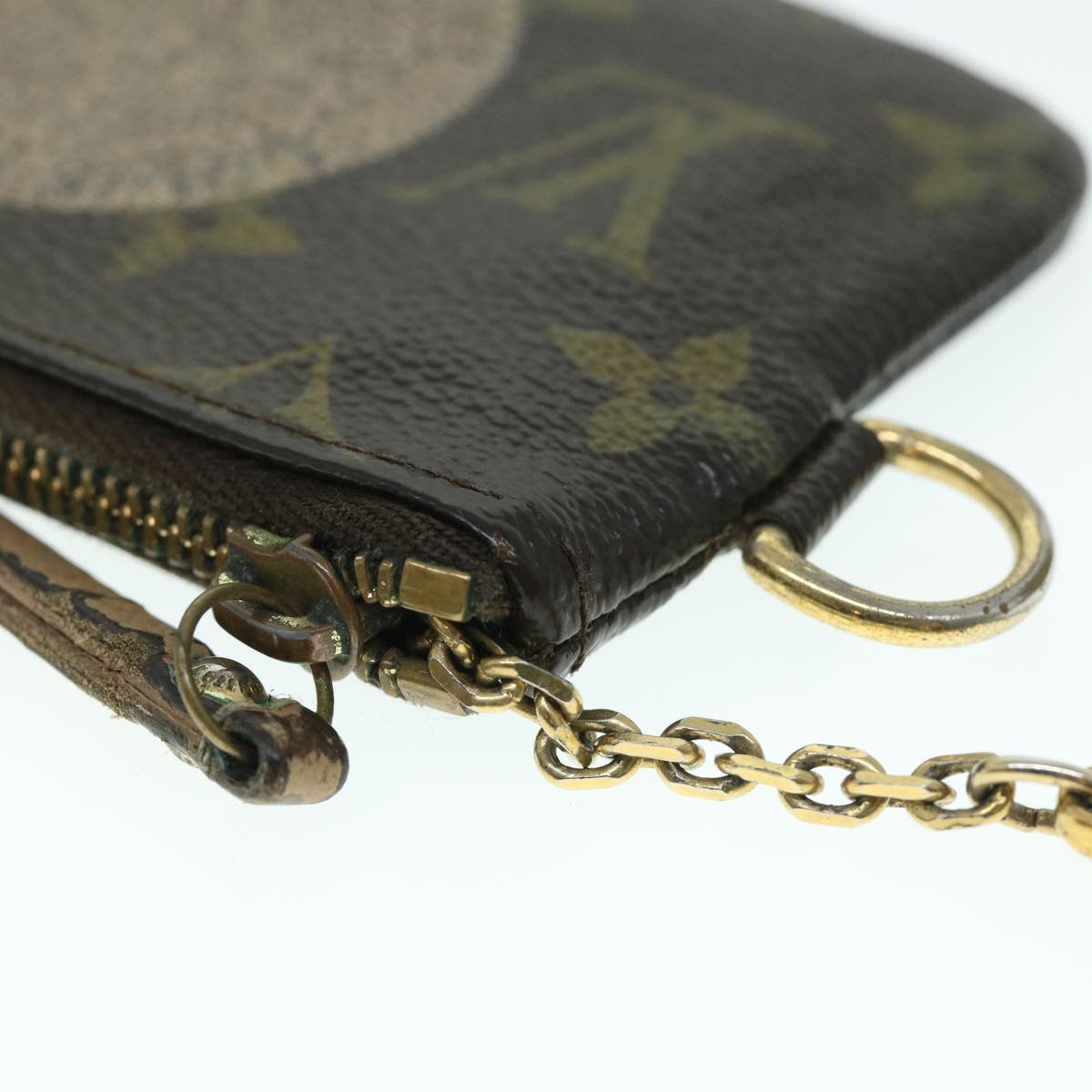 LOUIS VUITTON Monogram T&B Pochette Cles Coin Purse M58025 LV Auth bs8466