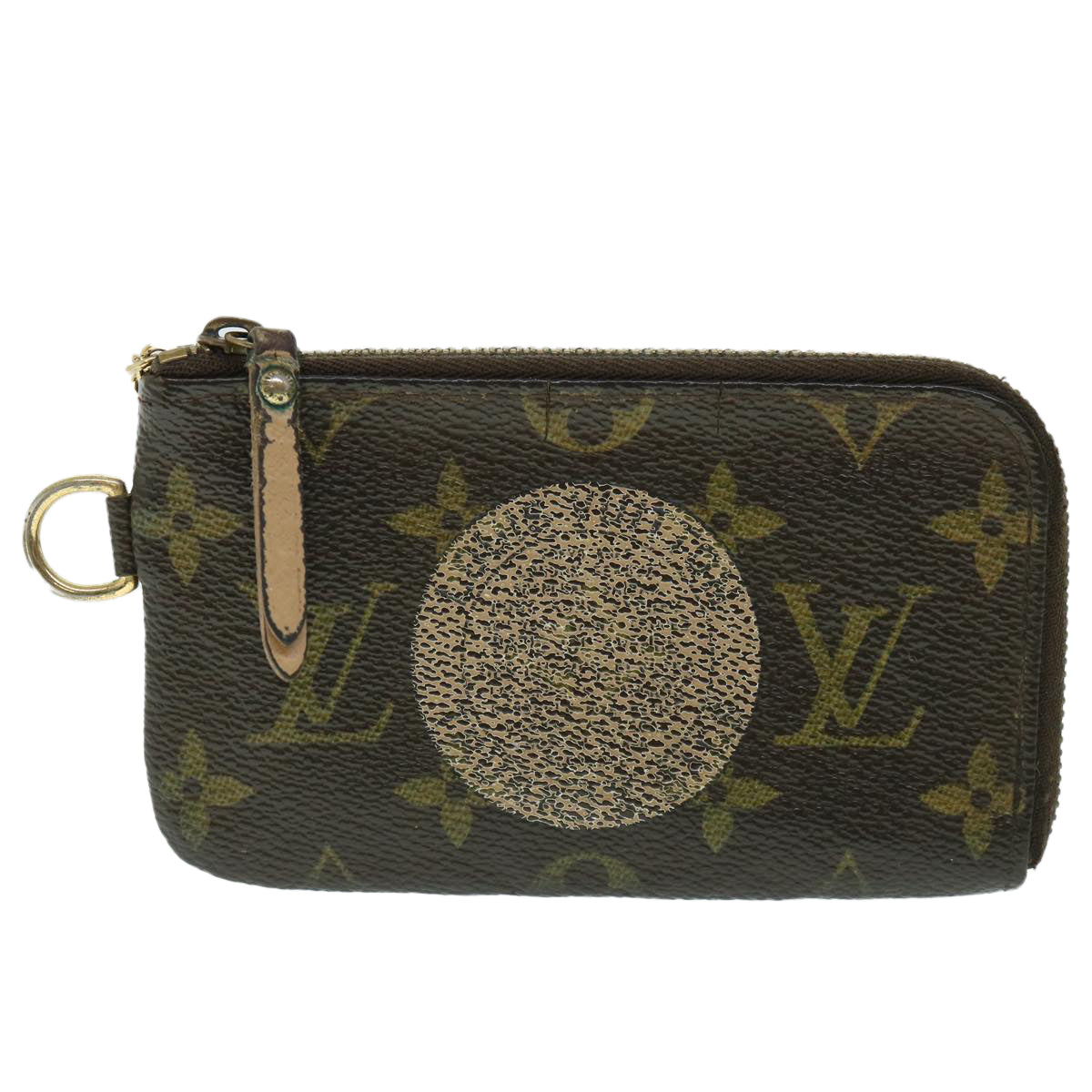 LOUIS VUITTON Monogram T&B Pochette Cles Coin Purse M58025 LV Auth bs8466